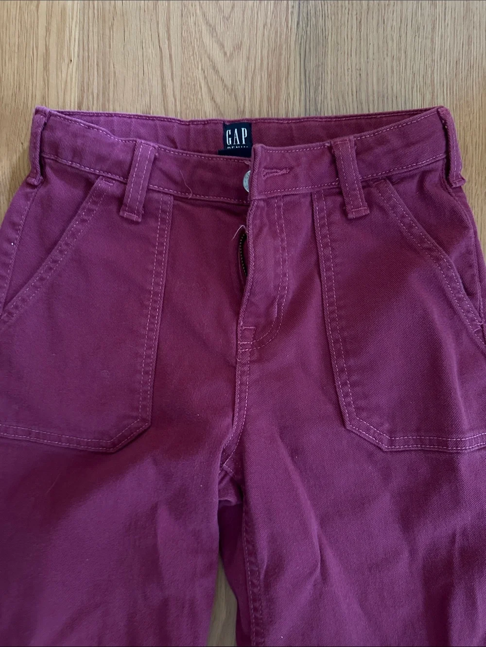 GAP Kids Wide-Leg Jeans in Deep Berry